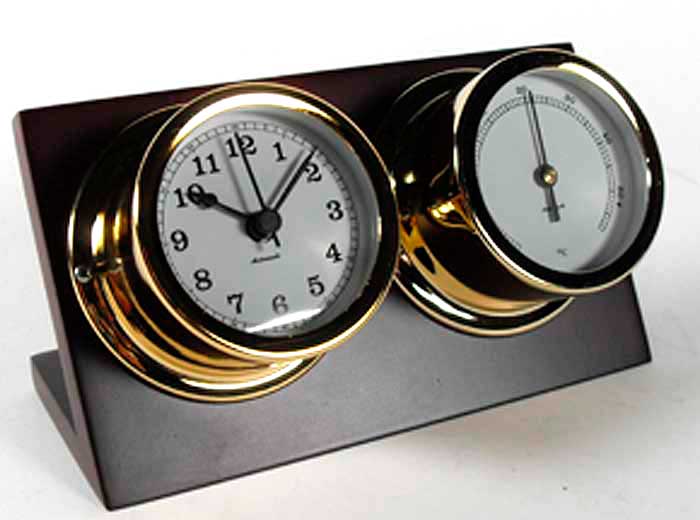 Stoln� hodiny + teplom�r